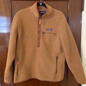 Patagonia retro pile pullover, beech brown